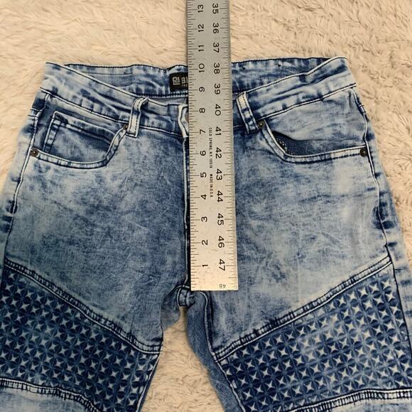 Black Premium Skinny Flex Acid Washed Jeans - Picture 6 of 10